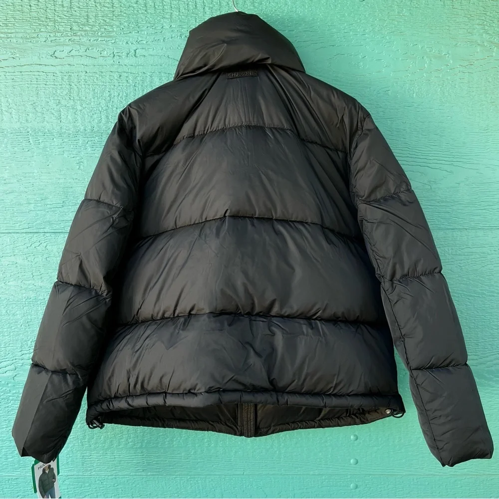 HUDSON BLACK HIGH NECK PUFFER JACKET SIZE XL NWT